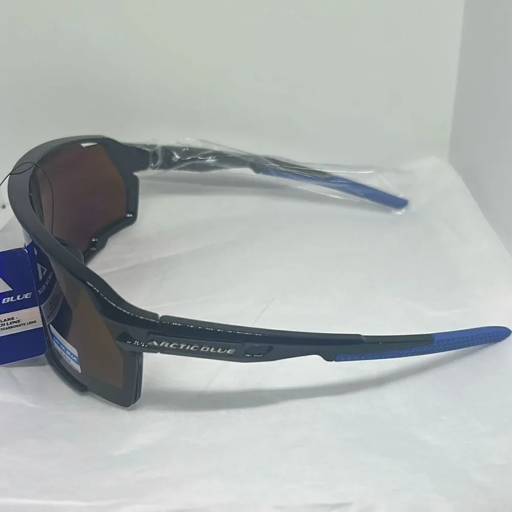 Arctic Blue Sports Sunglasses UV400 Protection Wrap Shield Frame